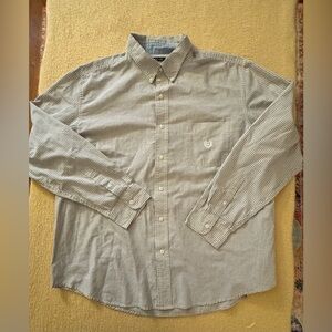 **BUNDLE AND SAVE 3 for $25**. Chaps Blue and Cream Plaid Shirt